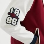 Unisex - Arsenal Full-Snap Varsity Jacket Red and White on sale