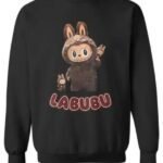 Unisex Labubu Doll The Monster Black Sweatshirt Available In 3 Styles