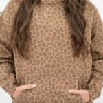 Unisex Oversized Comfrt Leopard Print Hoodie