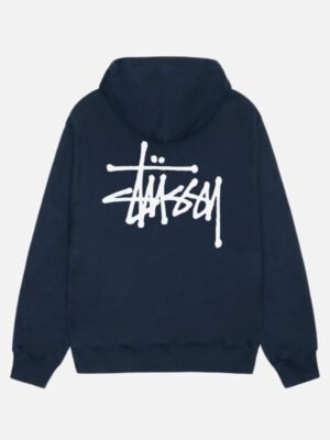 Basic Stussy Hoodie Navy Blue
