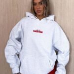 Unisex White Fox Cherry Oversized Hoodie
