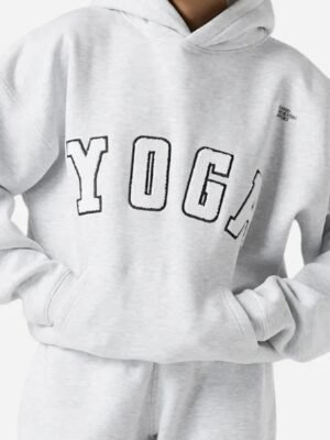 Unisex YOGA Melange Pullover Grey Hoodie