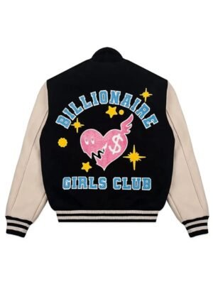 Billionaire Girls Club Black White Varsity Jacket