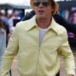 2025 Brad Pitt F1 Yellow Zip-Up jacket