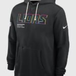 2025 Crucial Catch Detroit Lions Black Hoodie