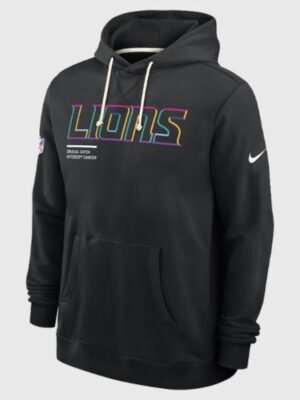 2025 Crucial Catch Detroit Lions Black Hoodie