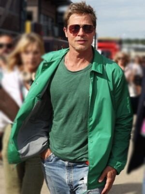 2025 F1 Brad Pitt Green Cotton Jacket