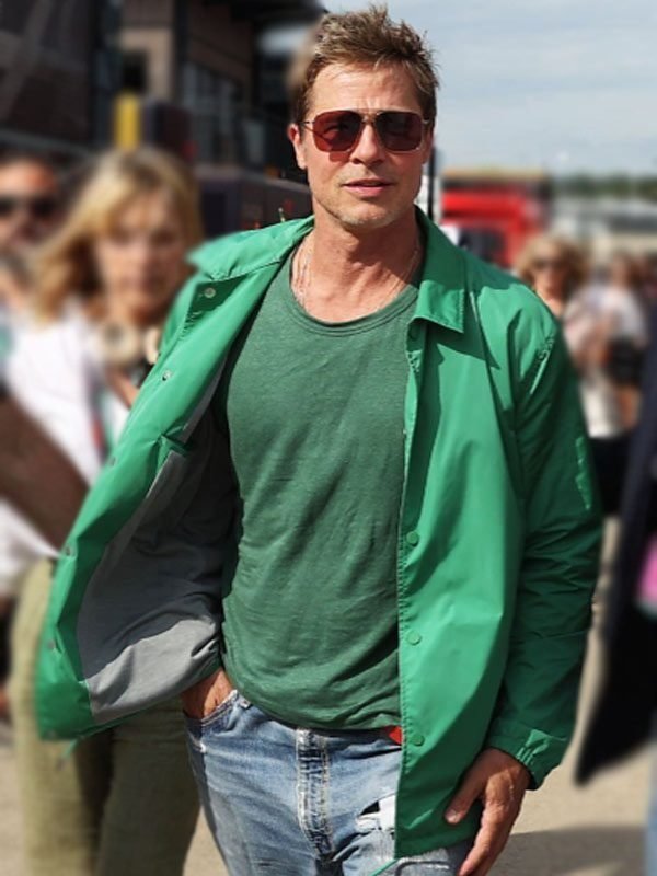 2025 F1 Brad Pitt Green Cotton Jacket