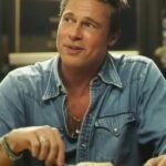 2025 F1 Movie Brad Pitt Western Denim Shirt in Blue