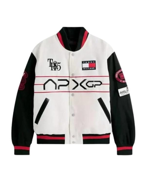 2025 F1 The Movie Damson Idris Racing Varsity Jacket White