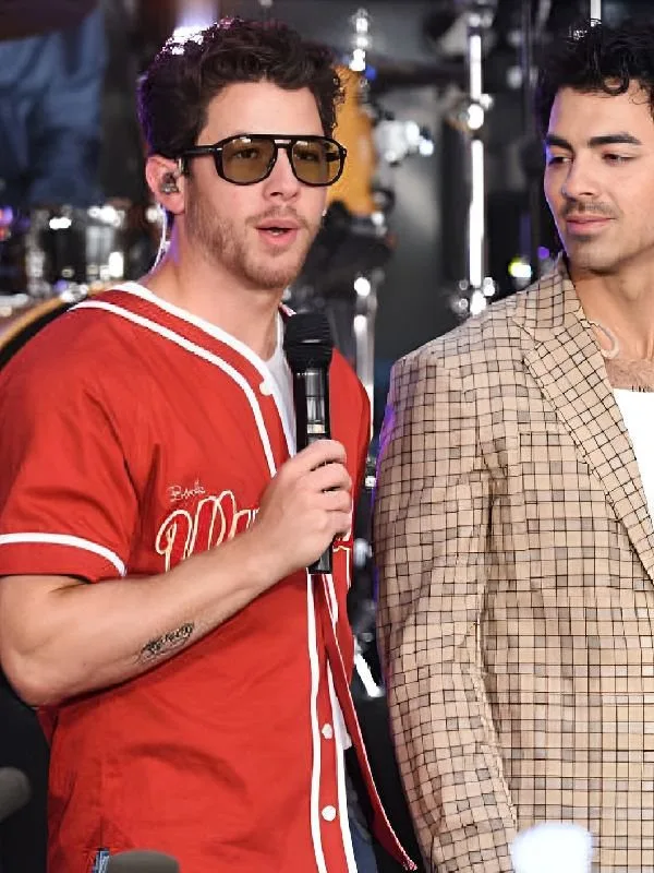 2025 Nick Jonas of Jonas Brothers Performance NBC Today Red Jersey