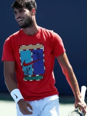 2025 US Open Carlos Alcaraz Red T-Shirt