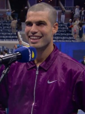 2025 US Open Carlos Alcaraz Satin Purple Jacket