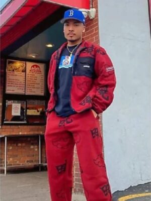 Akatsuki Burgundy Fleece Jacket