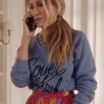 And Just Like That Carrie Bradshaw Cover Girl Blue Sweatshirt