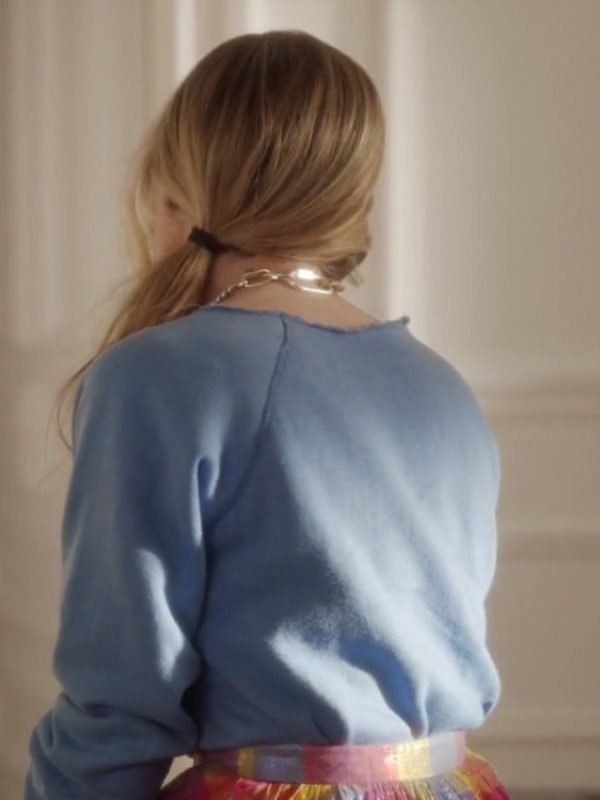 And Just Like That Carrie Bradshaw Cover Girl Sweatshirt Blue