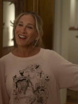 And Just Like That S3 Sarah Parker Pink Graphic Sweatshirt