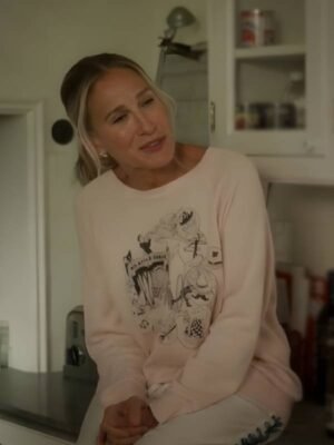 And Just Like That S3 Sarah Parker Pink Graphic Sweatshirt