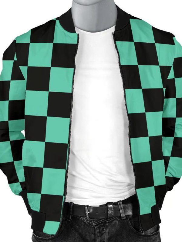 Anime Demon Slayer Tanjiro Kamado Bomber Varsity Jacket