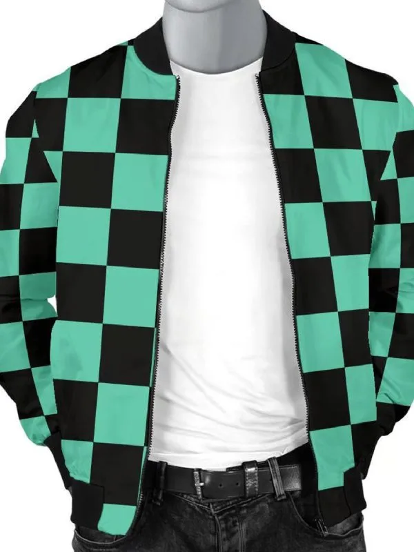Anime Demon Slayer Tanjiro Kamado Bomber Varsity Jacket