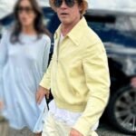 Brad Pitt F1 Yellow Zip-Up jacket