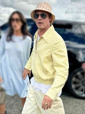 2025 Brad Pitt F1 Yellow Zip-Up jacket