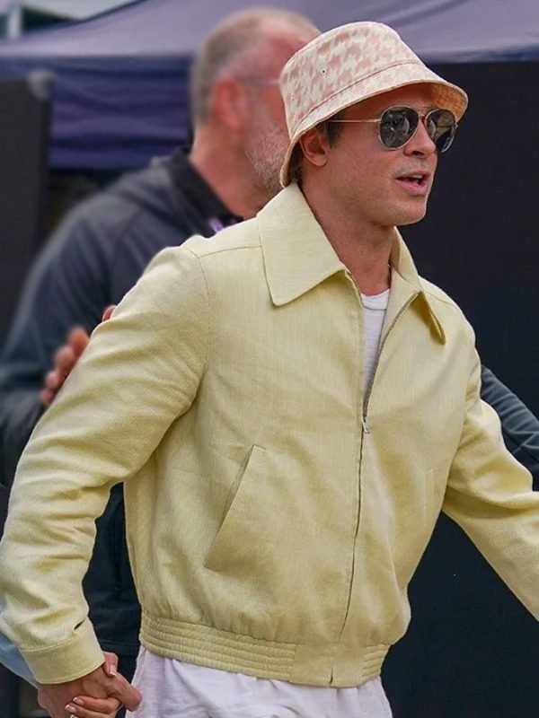 British Grand Prix Brad Pitt Yellow Jacket