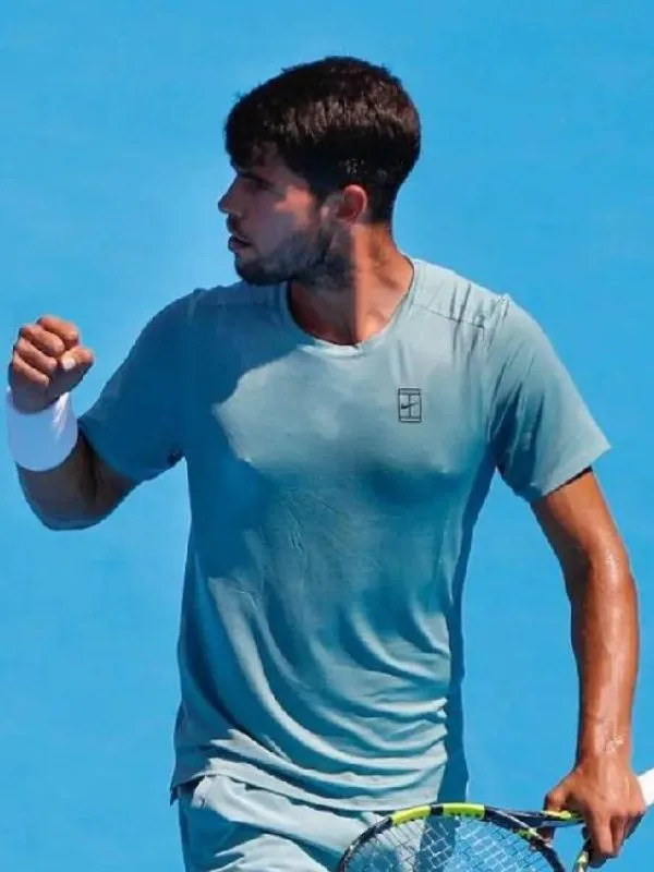 Carlos Alcaraz Cincinnati Open Championship 2025 T-shirt in Blue