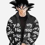 DBZ Goku Drip Puffer Jacket