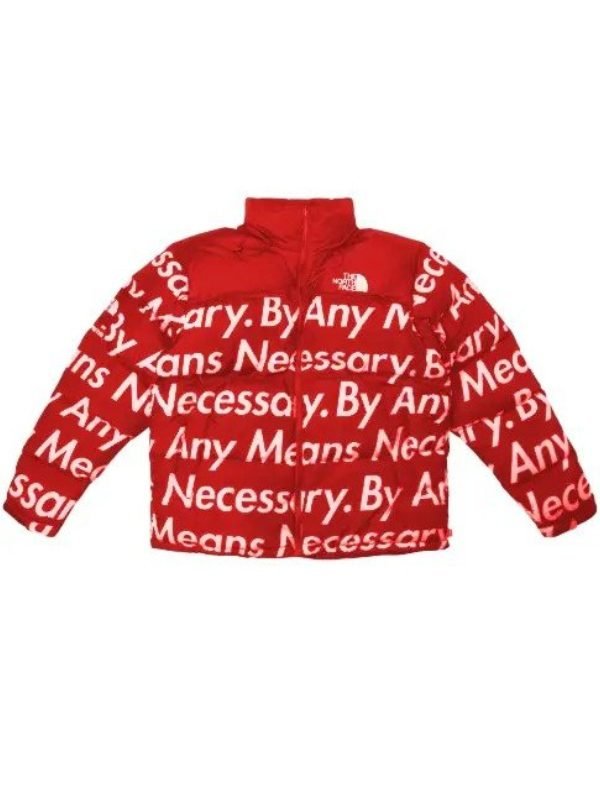 DBZ Goku Drip Puffer Jacket Red