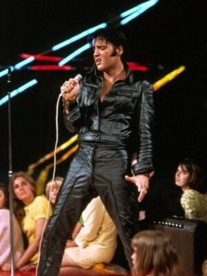 Elvis Presley Leather Suit in Black