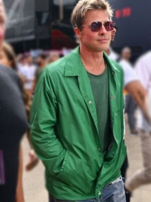 2025 F1 Brad Pitt Green Cotton Jacket