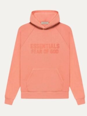 Fear Of God Coral Essentials Peach Pink Hoodie