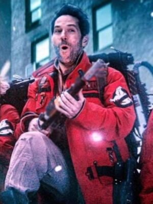 Ghostbusters Frozen Empire Paul Rudd Red Jacket