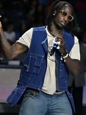 Halftime Performance 2025 Mykko Montana Blue Vest
