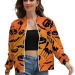 Halloween Eve Pumpkin Orange Bomber Jacket