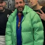 Happy Gilmore 2 Adam Sandler Green Puffer Zip Jacket