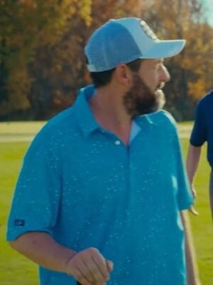 Happy Gilmore 2 Adam Sandler Polo Shirt in Blue