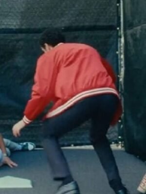Happy Gilmore 2 Bad Bunny Bomber Jacket in Red