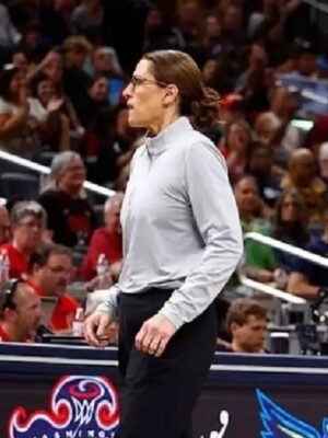 Stephanie White Indiana Fever Grey Half-Zip Sweatshirt