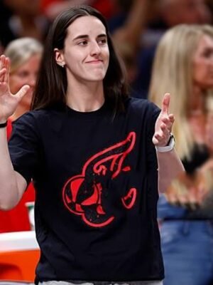 Indiana Fever Stranger Things Caitlin Clark Shirt in Black