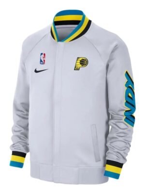 Indiana Pacers 2024_25 Showtime Performance White Jacket