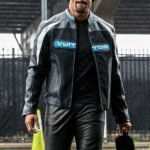 Jalen Hurts Leather Biker Jacket in Black