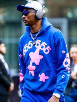 Kai Jones 2025 Sp5der Beluga Blue Hoodie