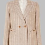 Kate Middleton Blaze Milano Pinstriped Beige Blazer
