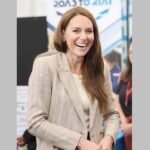 Kate Middleton Blaze Milano Pinstriped Blazer Beige