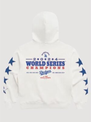 LA Dodgers World Series Champions Hoodie in White