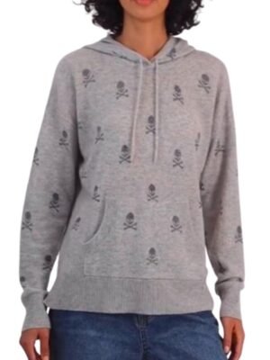 Leanne 2025 Kristen Johnston Grey Skull Hoodie