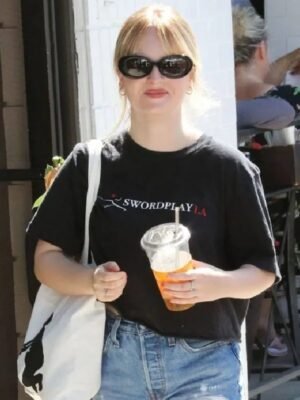 Lulu Wilson Studio City Farmers Market SwordPlay LA Black T-Shirt