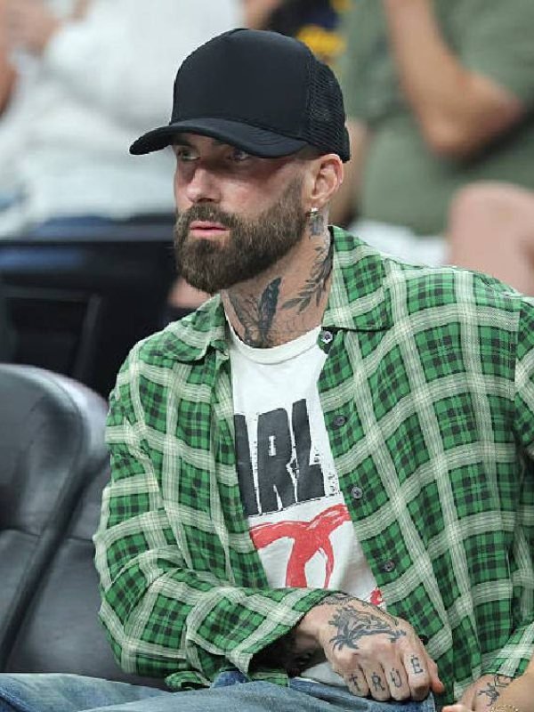 Maroon 5 Adam Levine Green Plaid Shirt